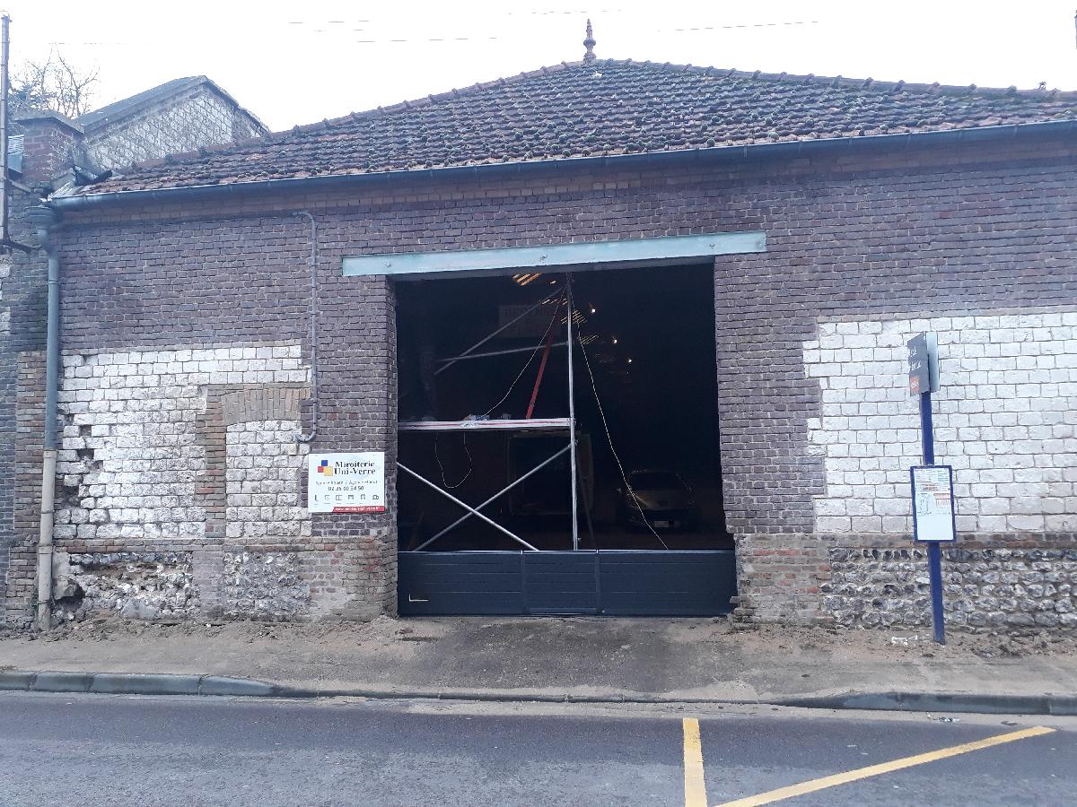 Changement d'une grande porte de garage à St Aubin lès Elbeuf