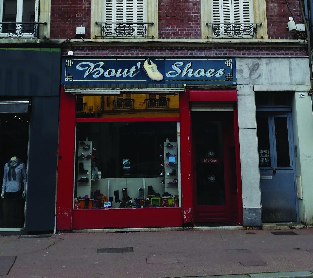 Facade de magasin de chaussures BOUT SHOES - Elbeuf