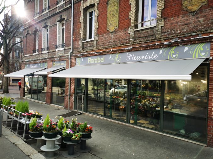 Rénovation de la façade d'un fleuriste à Rouen